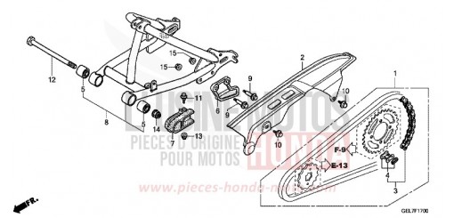 SWINGARM (CRF50FC) CRF50FC de 2012